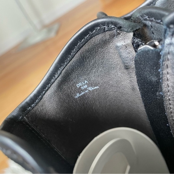 Donald J Pilner Dela Black Vintage Suede Leather Buckle Riding Boots EUC Size 5 - Picture 10 of 11